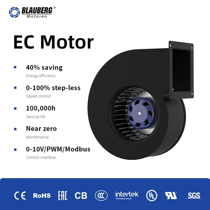 Blauberg SL-F160C-EC-02 160mm EC Single Inlet Centrifugal Blower factory
